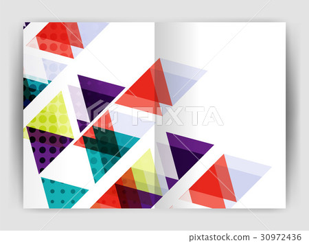 Vector triangle business annual report cover print - Stock Illustration ...
