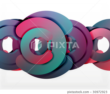 Circle geometric abstract background, colorful 30972923