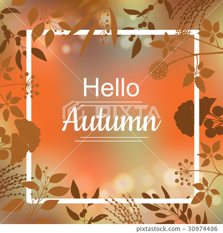 Hello Autumn card design 30974486