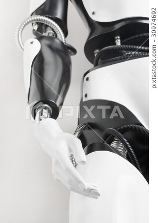 Humanoid robot body with outstretched hand Humanoid robot body with outstretched hand 30974692