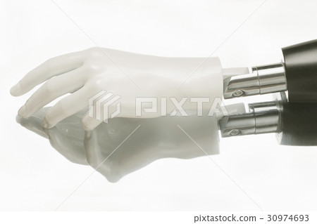 Close-up of humanoid robot hand Close-up of humanoid robot hand 30974693