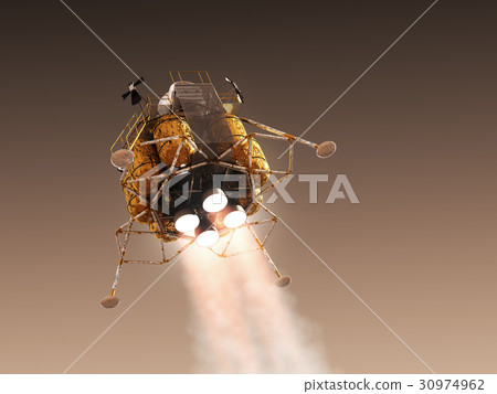 Mars Lander In The Atmosphere Of The Red Planet 30974962