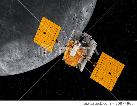 Interplanetary Space Station Orbiting Planet 30974963