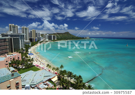 夏威夷風景威基基海灘 夏威夷風景威基基海灘 30975587