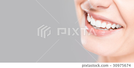 Beautiful smile woman. White teeth 30975674