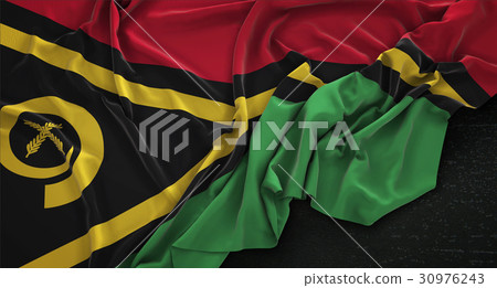 Vanuatu Flag Wrinkled On Dark Background 3D Render 30976243