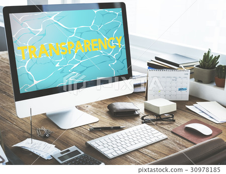 Transparency word clear glassy water 30978185