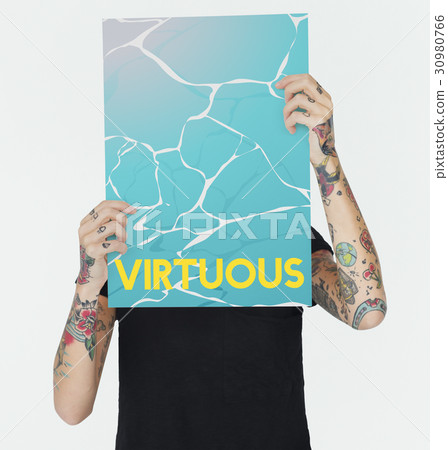 Morality Principle Virtuous Water Graphic Word 30980766