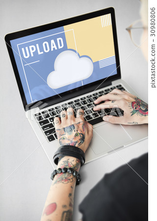 Secure Upload Connection Online Cloud Sign Secure Upload Connection Online Cloud Sign 30980806