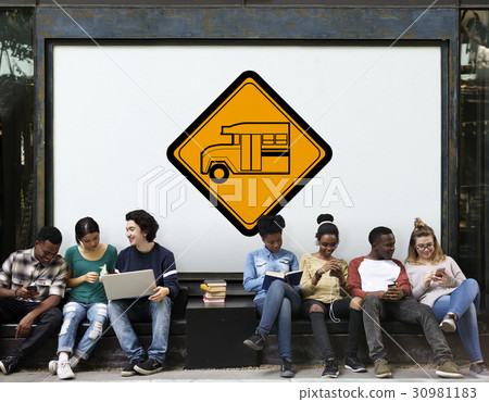 Bus Stop Sign Vehicle Symbol Bus Stop Sign Vehicle Symbol 30981183