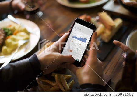 Graphic of business financial data analysis chart 30981592