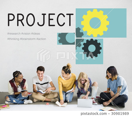 Gear Cog Collaboration Development Graphic Gear Cog Collaboration Development Graphic 30981989