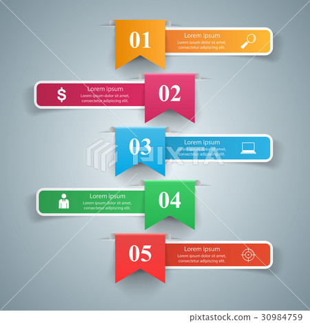 Business Infographics origami style Vector 30984759