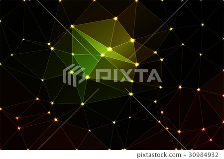 Green brown yellow black geometric background 30984932