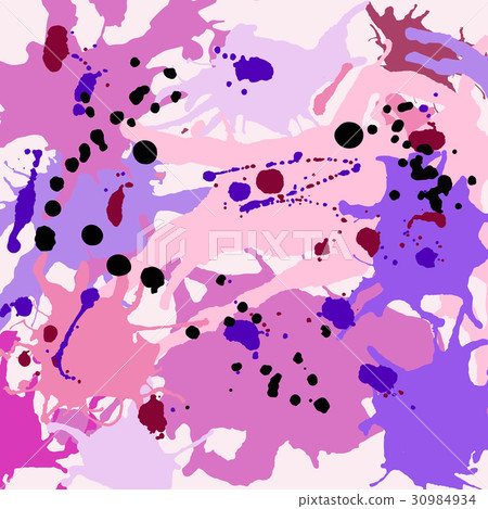 Pink maroon purple lilac ink splashes background Pink maroon purple lilac ink splashes background 30984934