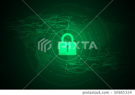 Vector abstract technology security concept. 30985324