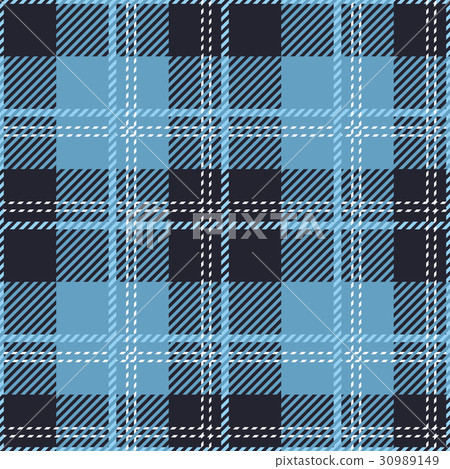 Tartan seamless  patterns in white-blue colors 30989149