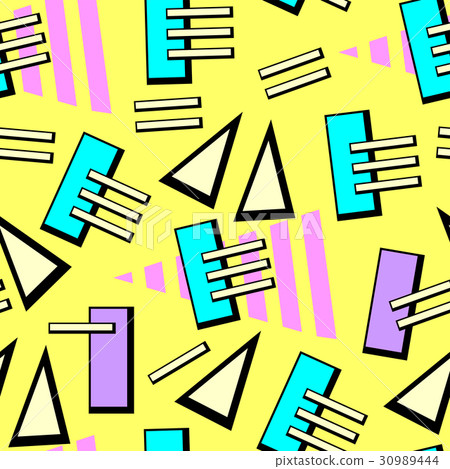 Vector neon pop background 80s, 90s 30989444