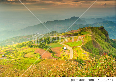 Mountain view in rural Mountain view in rural 30989675