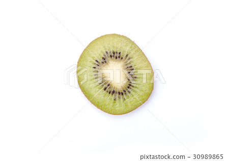 Kiwi fruit sliced segments isolated Kiwi fruit sliced segments isolated 30989865