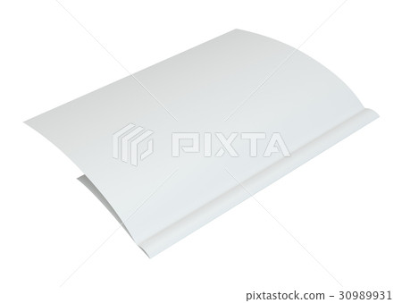Crumpled folded A4 paper. 3d rendering on white Crumpled folded A4 paper. 3d rendering on white 30989931