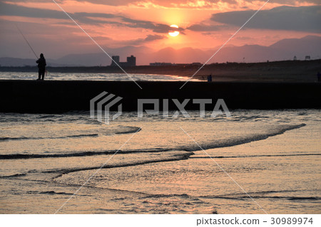 海岸拍了日落 海岸拍了日落 30989974