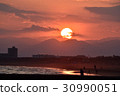 在日落時的海岸 30990051