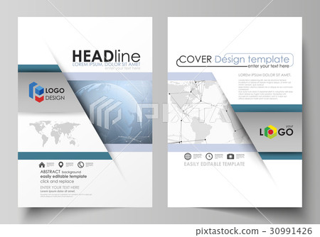 The vector illustration of the editable layout of 30991426