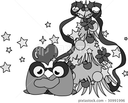 Cute illustrations of Christmas and penguins 30991996