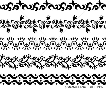 Seamless decorative borders Seamless decorative borders 30991997