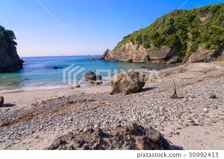 [伊豆下田]大嶼山的海岸和沙灘 30992413