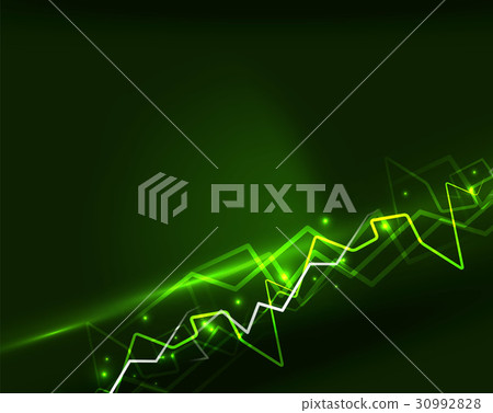 Neon lightning vector background 30992828