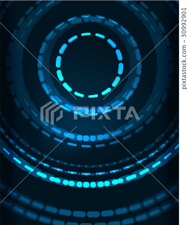 Neon circles abstract background - Stock Illustration [30992901] - PIXTA