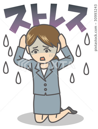 Female stress of suits holding head Female stress of suits holding head 30993243