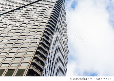 Financial window building to sky with copy space 30993372