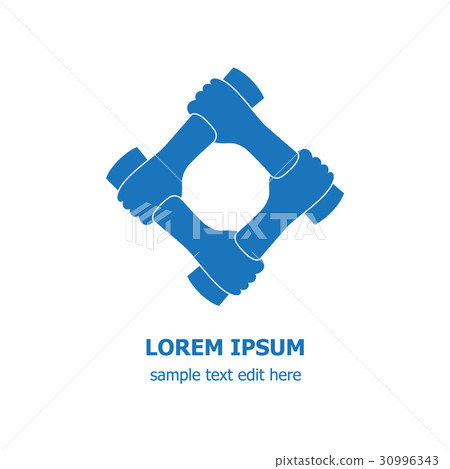 Four organization cooperation teamwork logo Four organization cooperation teamwork logo 30996343