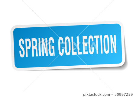spring collection square sticker on white spring collection square sticker on white 30997259
