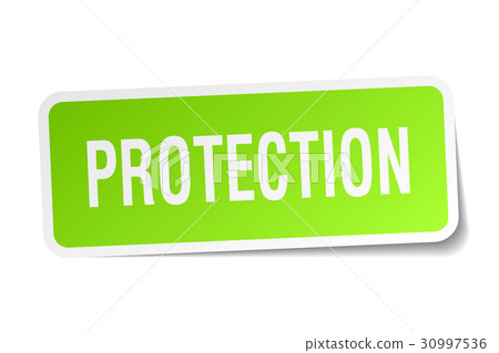 protection square sticker on white - Stock Illustration [30997536] - PIXTA