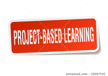 project-based learning square sticker on white - Stock Illustration ...