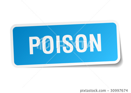 poison square sticker on white - Stock Illustration [30997674] - PIXTA