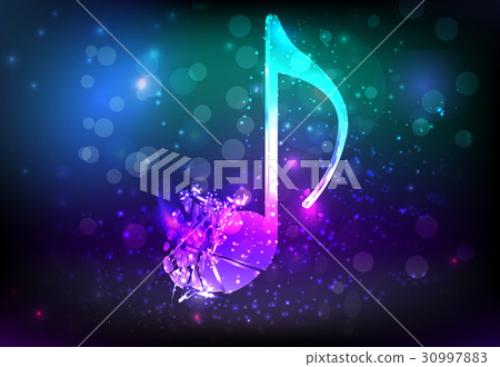 Shatterred musical note 30997883