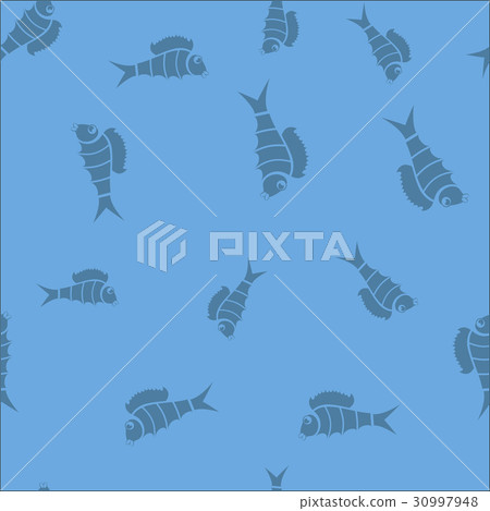 Fresh Fish Seamless Pattern 30997948