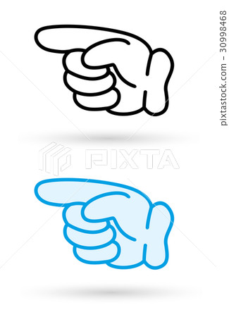 Pointing Cartoon Finger, vector Pointing Cartoon Finger, vector 30998468