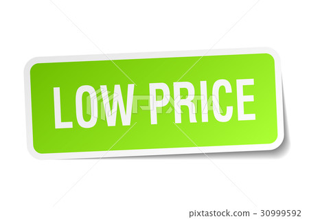 low price square sticker on white 30999592
