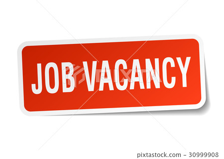 job vacancy square sticker on white job vacancy square sticker on white 30999908
