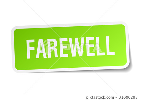 farewell square sticker on white - Stock Illustration [31000295] - PIXTA