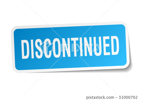 discontinued square sticker on white - Stock Illustration [31000702 ...