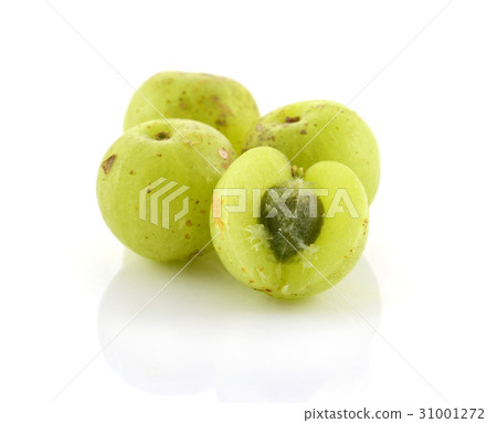 Indian gooseberries on white background 31001272