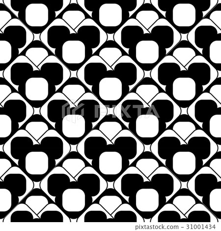 Black and white geometric seamless pattern. Black and white geometric seamless pattern. 31001434