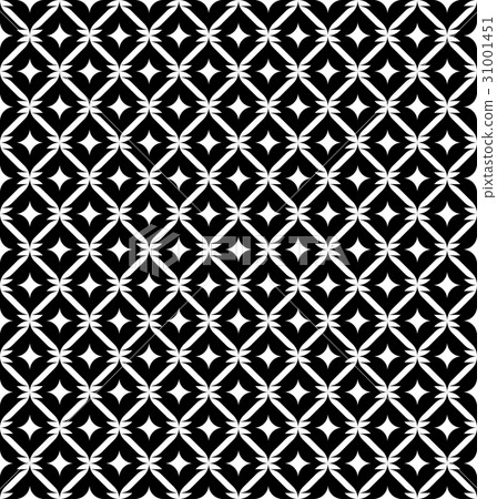 Black and white geometric seamless pattern. 31001451